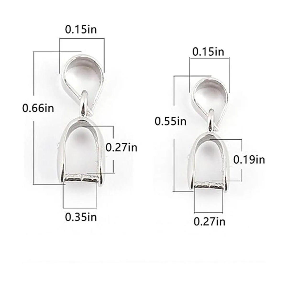 Lind Kitchen 2 unids 925 plata esterlina colgante Bail