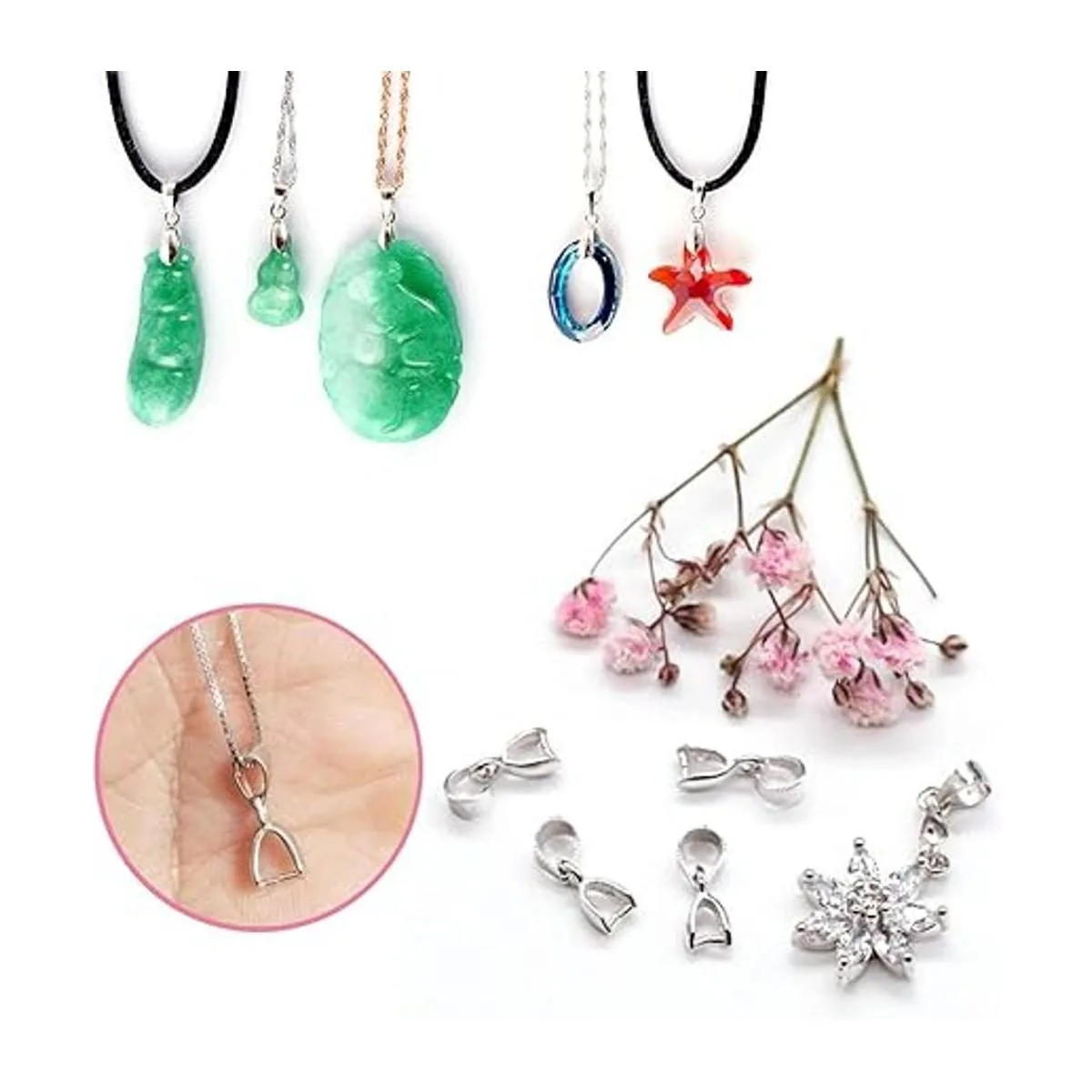 Lind Kitchen 2 unids 925 plata esterlina colgante Bail