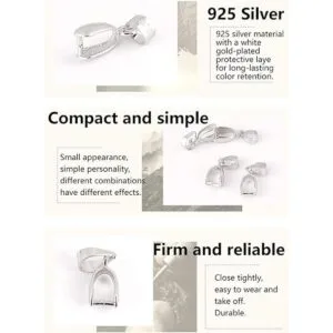 Lind Kitchen 2 unids 925 plata esterlina colgante Bail