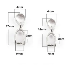 Lind Kitchen 2 unids 925 plata esterlina colgante Bail