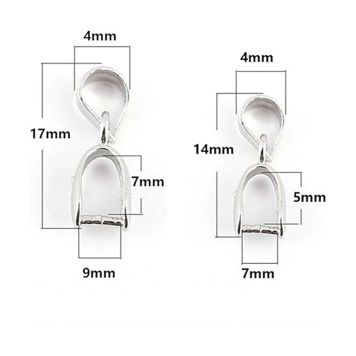 Lind Kitchen 2 unids 925 plata esterlina colgante Bail