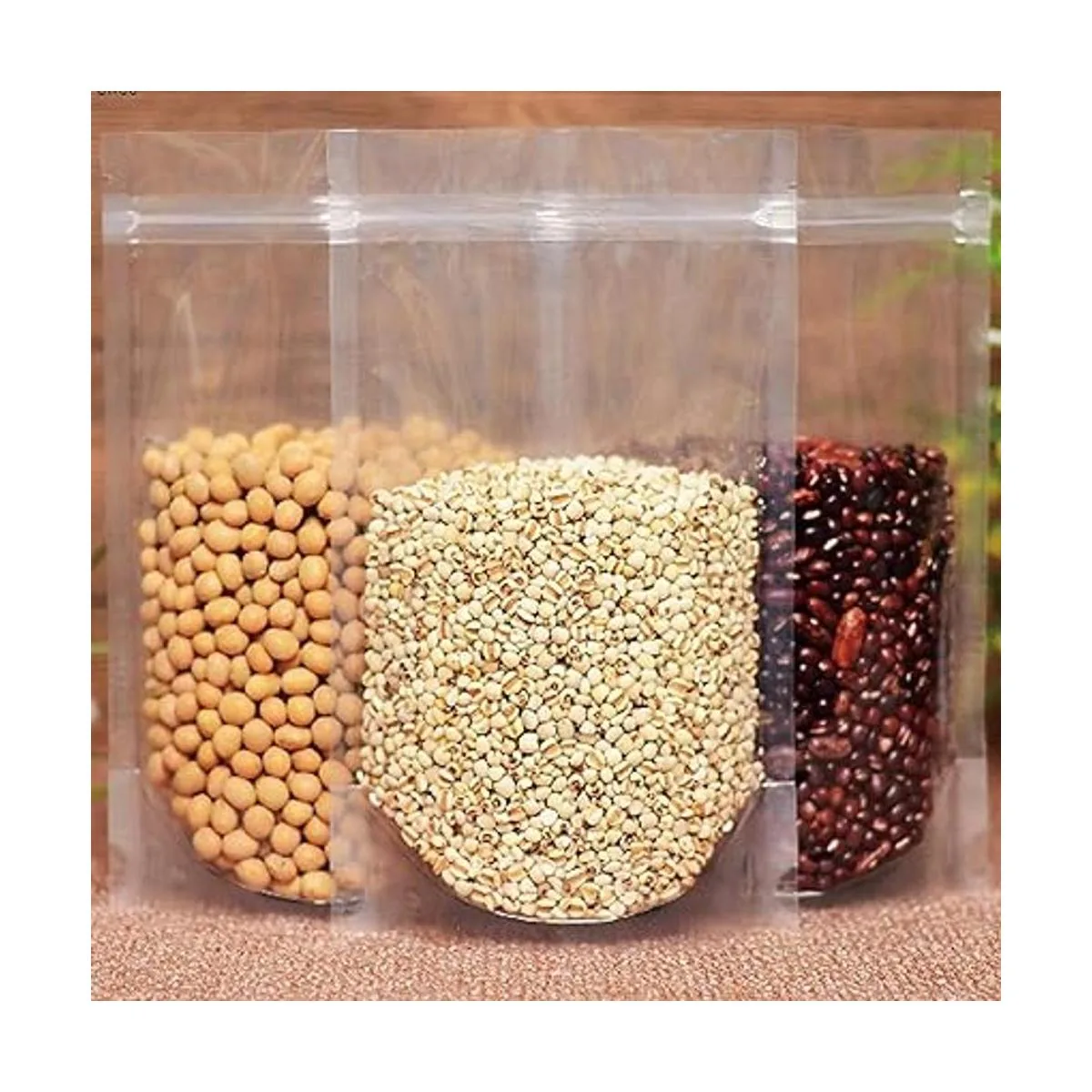 Bolsa transparente con cremallera 100 bolsas de embalaje_2