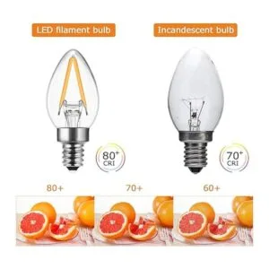 DORESshop Mini bombilla LED de candelabro C7 bombilla de