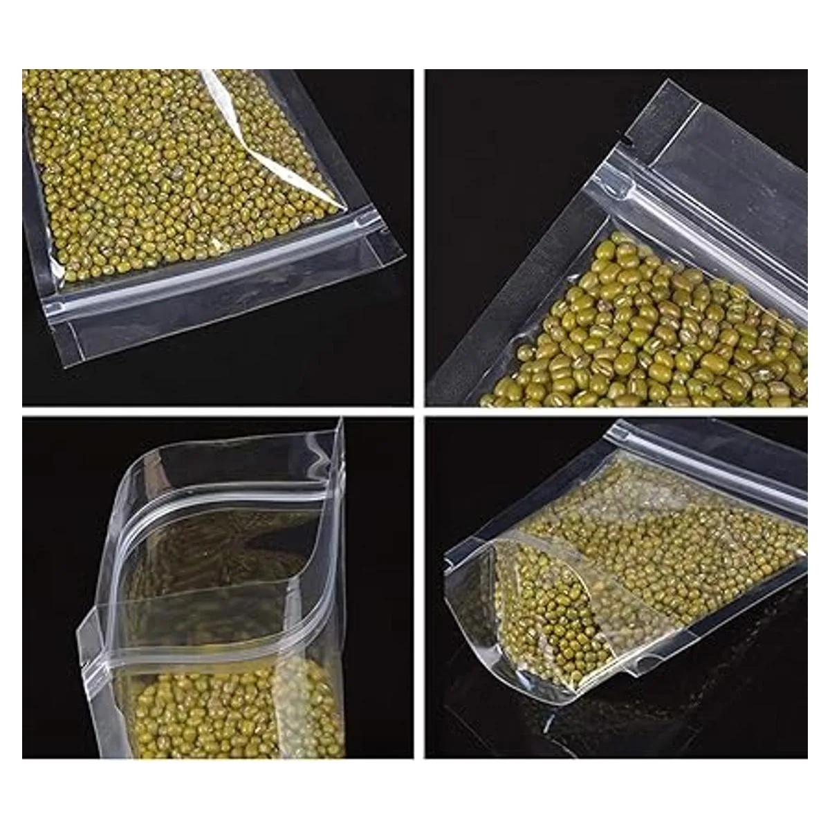 Bolsa transparente con cremallera 100 bolsas de embalaje_4