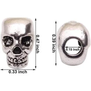 50 cuentas espaciadoras de cráneo macroporoso de 0.157 in_2