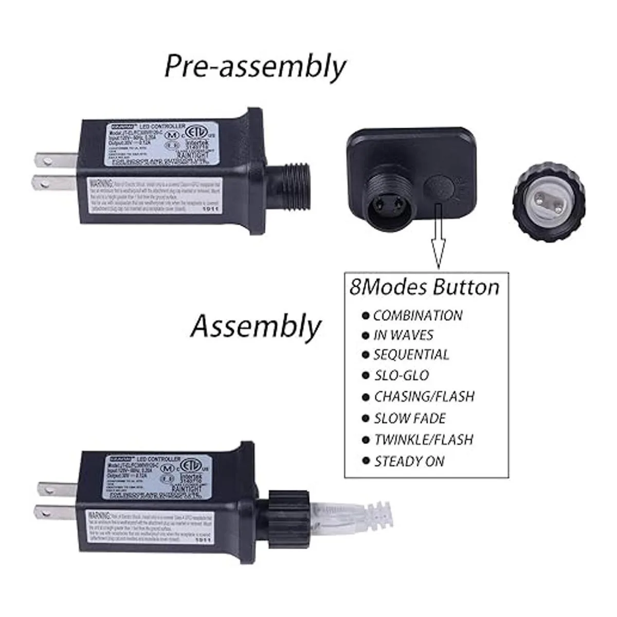 Guirnalda de luces LED para ventana 8 modos de_3