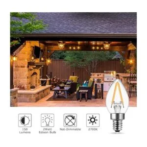 DORESshop Mini bombilla LED de candelabro C7 bombilla de