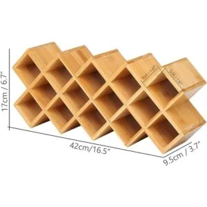 Organizador de especias de bambú de 4 niveles organizador