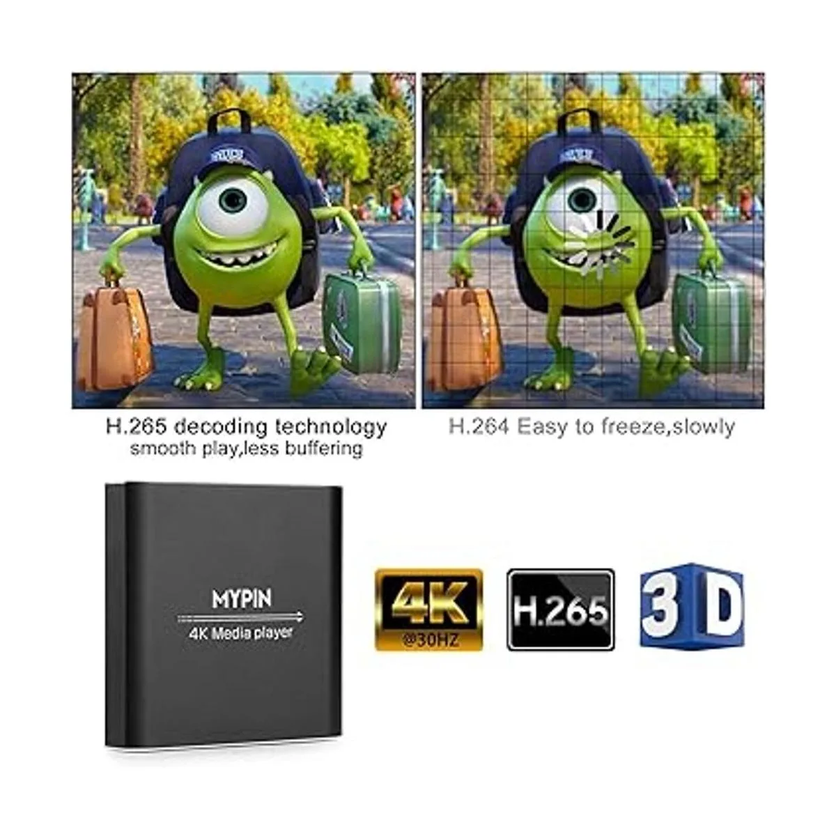 Reproductor multimedia 4K con control remoto reproductor_2