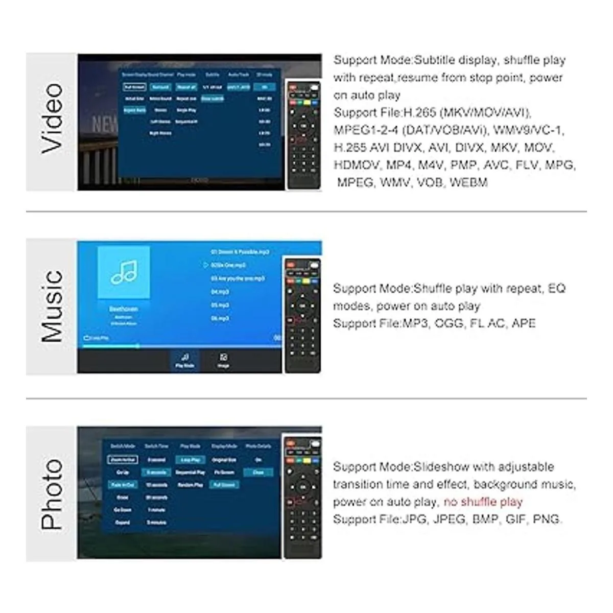 Reproductor multimedia 4K con control remoto reproductor_4