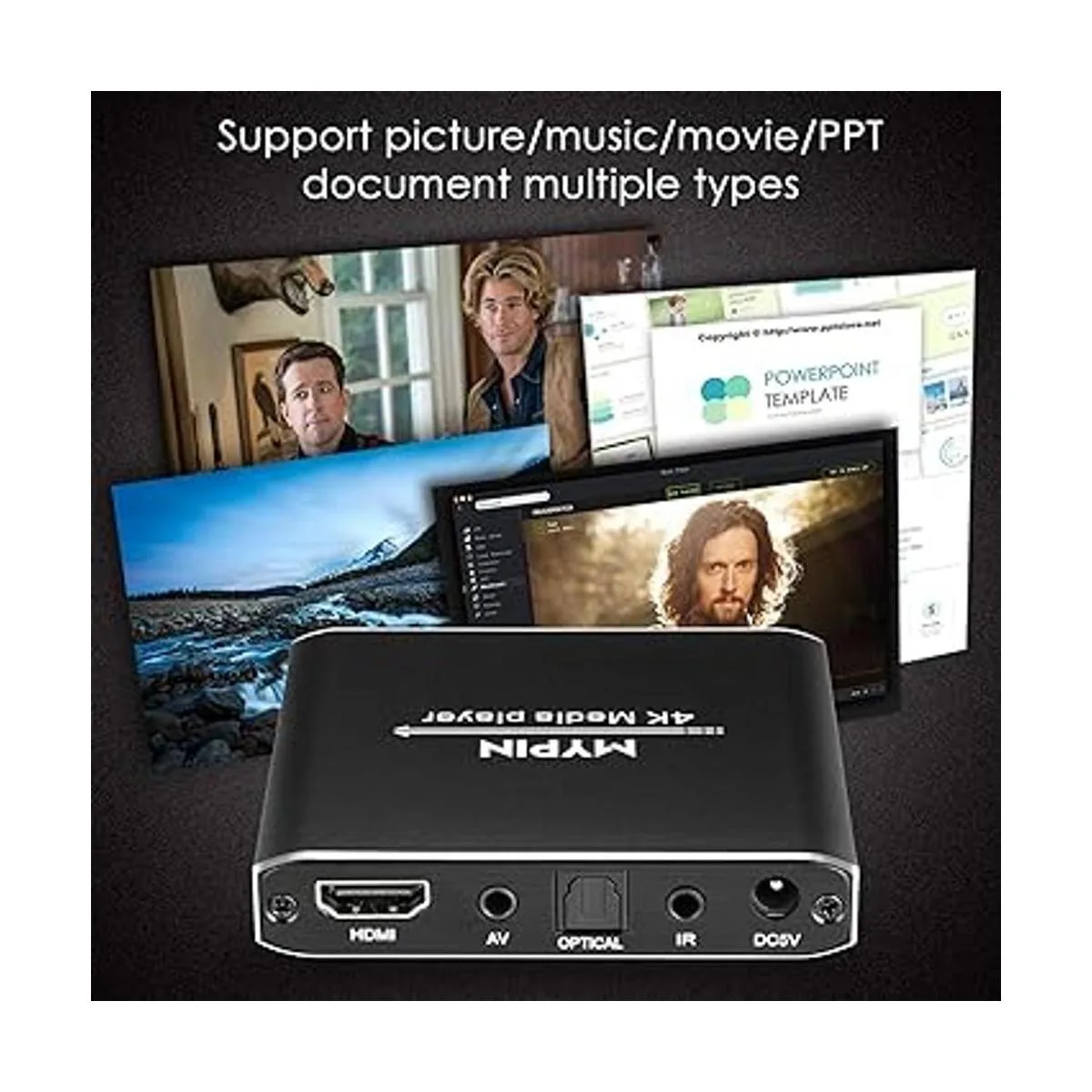 Reproductor multimedia 4K con control remoto reproductor_6
