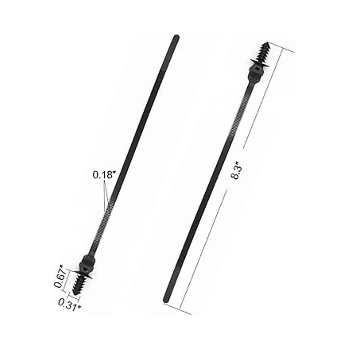 Paquete de 50 bridas para cables de nailon de 8 pulgadas_2