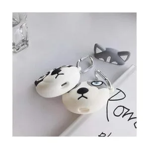 Creative Cute Husky Styling negro y gris con mosquetón_4