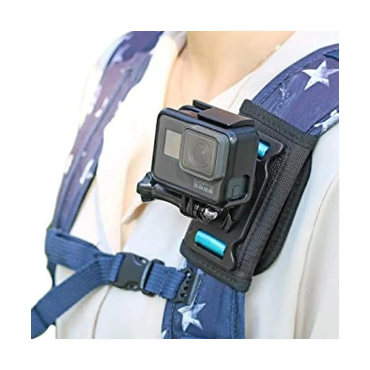 Cámara de montaje con correa de hombro ajustable y base_1