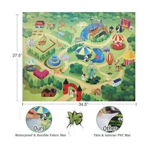 Figuras de animales de safari juguetes con alfombra de_3