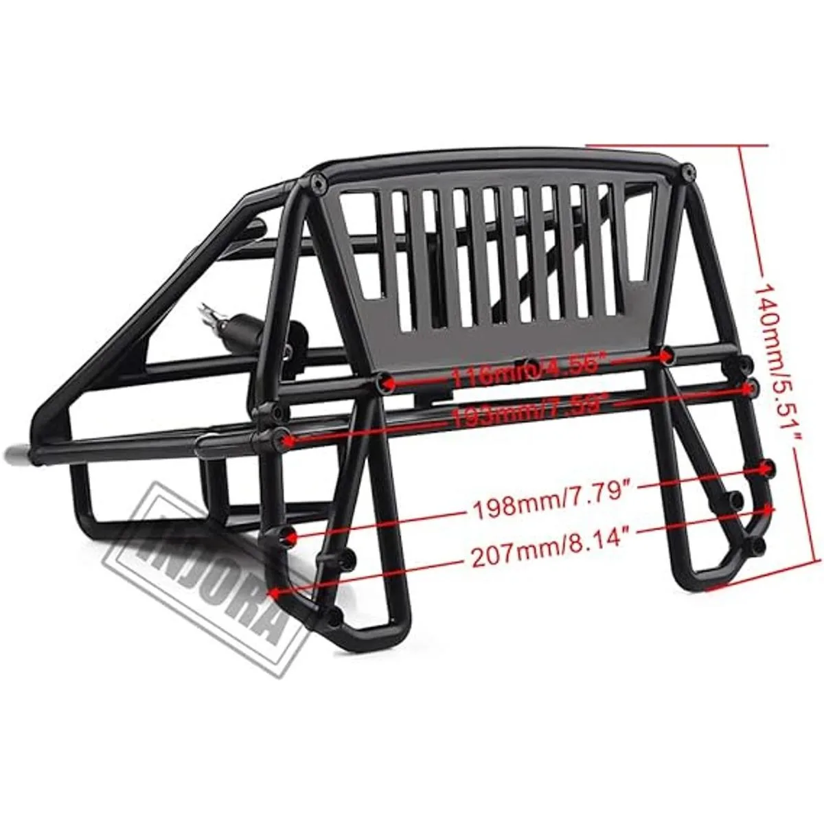 INJORA RC Cherokee Cabina de cuerpo y media jaula trasera_3