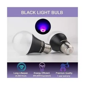 Bombilla LED UV negra 2 unidades 8 W equivalente a 60_3