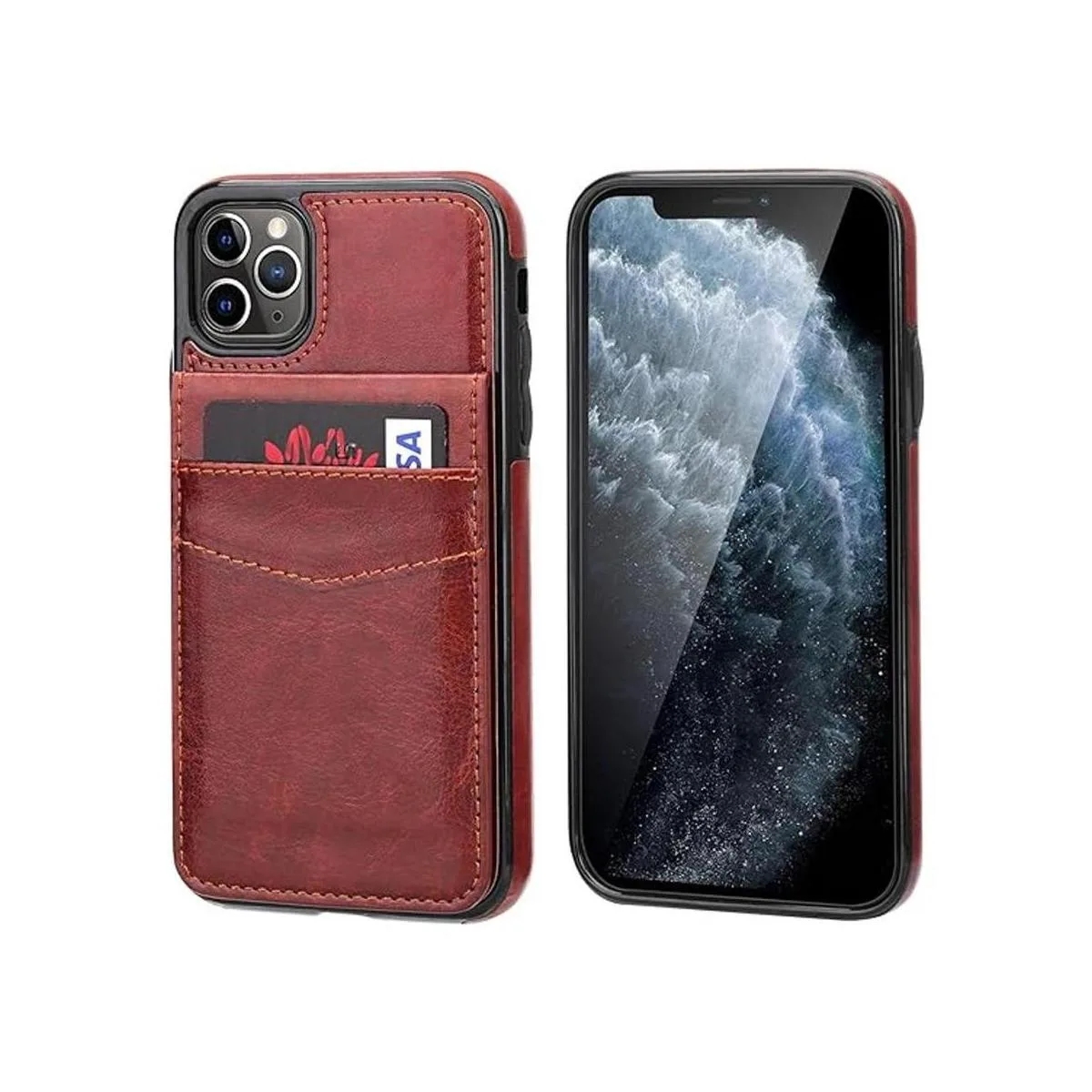 KIHUWEY Funda para iPhone 11 Pro con soporte para tarjeta_3