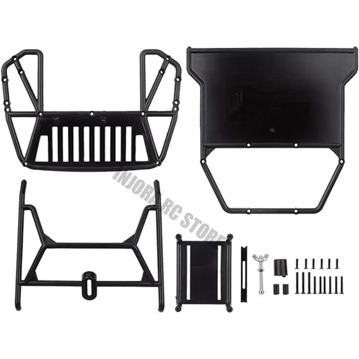 INJORA RC Cherokee Cabina de cuerpo y media jaula trasera_2