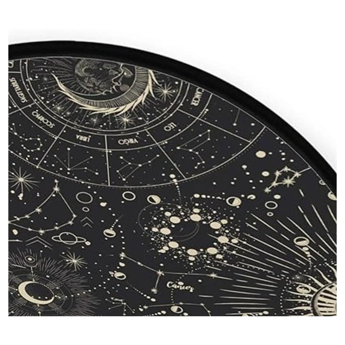 Kuizee Felpudo redondo con fases lunares sol zodiaco_5
