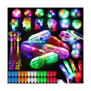 78 piezas de juguetes con luz LED para fiestas que brillan_1