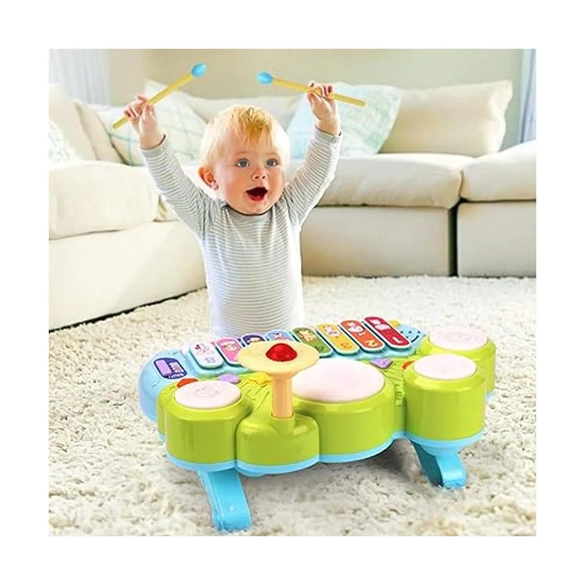 Conjunto de 3 en 1 que consta de piano teclado y_2