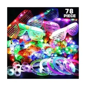 78 piezas de juguetes con luz LED para fiestas que brillan_6