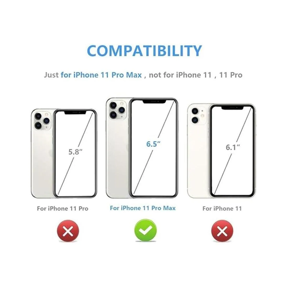 OT ONETOP Funda tipo cartera para iPhone 11 Pro Max con_2