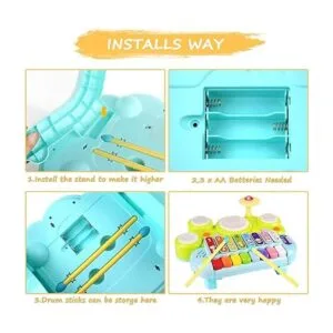 Conjunto de 3 en 1 que consta de piano teclado y_5