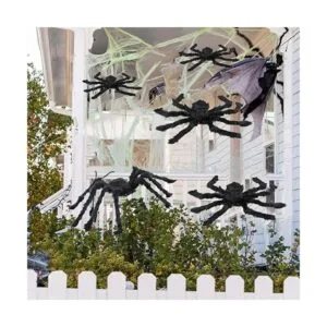 BEIGUO 5 arañas peludas de Halloween con ojos rojos patas_6