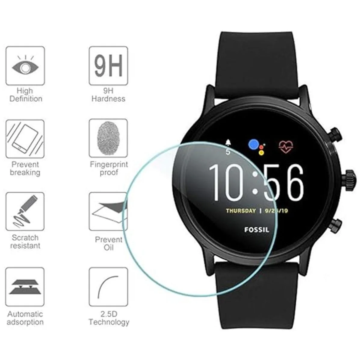 Suoman Paquete de 3 para Fossil Gen 5 Carlyle HR y Fossil_4