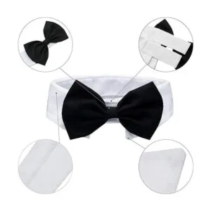 Pajarita para mascotas ajustable cuello formal corbatín