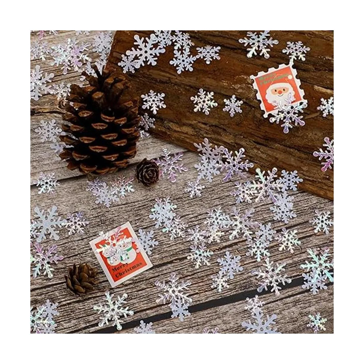 Confeti de copos de nieve Konsait 300 unidades_6