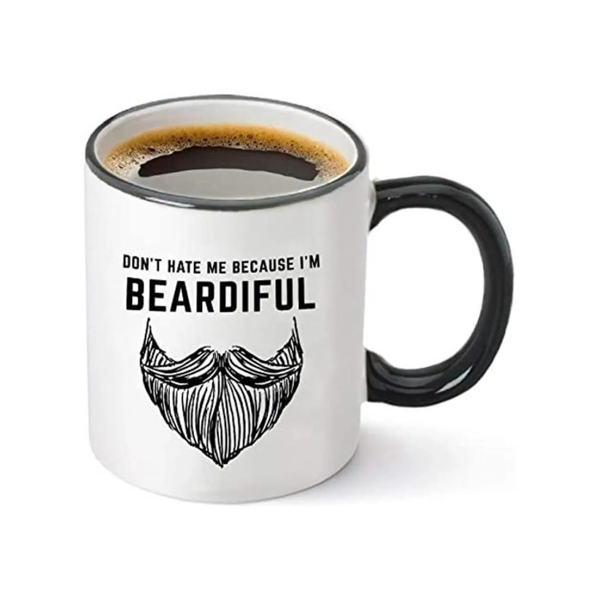 Dont Hate Me Because Im Beardiful Taza de café_1