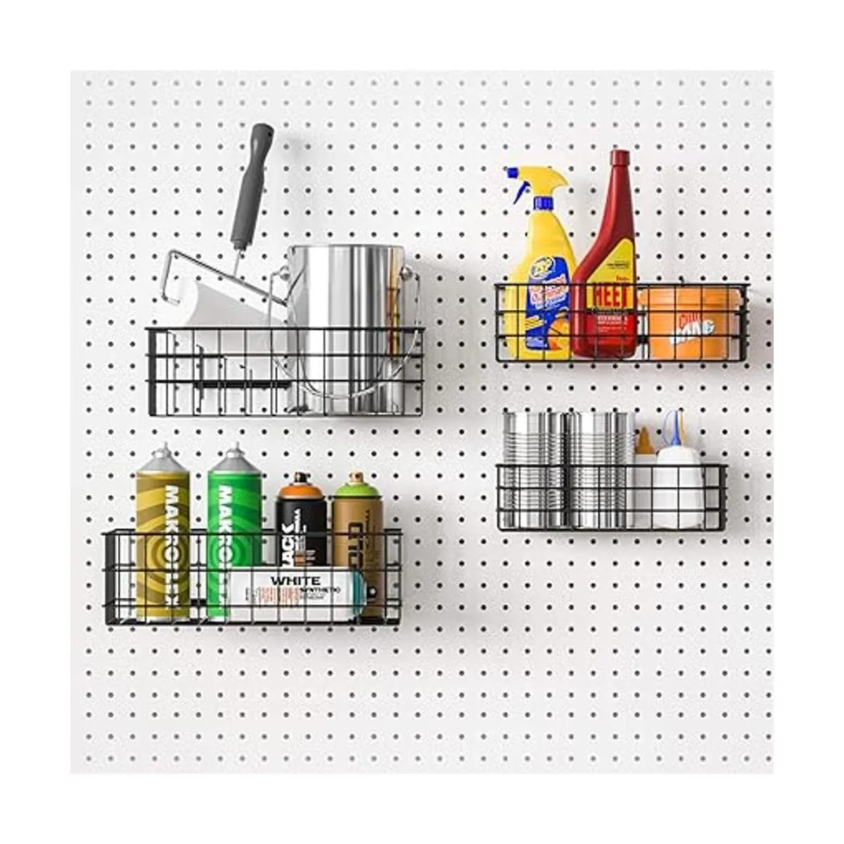 INCLY Juego de 4 cestas de tablero de clavijas estilo_6