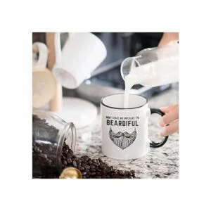 Dont Hate Me Because Im Beardiful Taza de café_3
