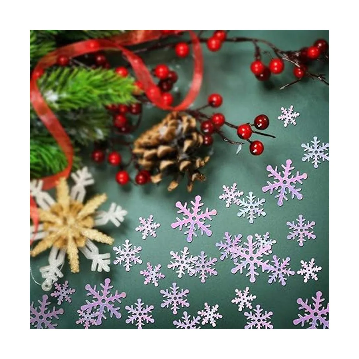 Confeti de copos de nieve Konsait 300 unidades_3