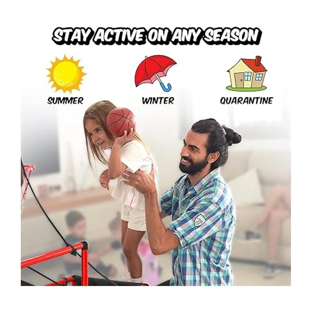 BESTKID BALL Arcade Aro de baloncesto para niños juego_5