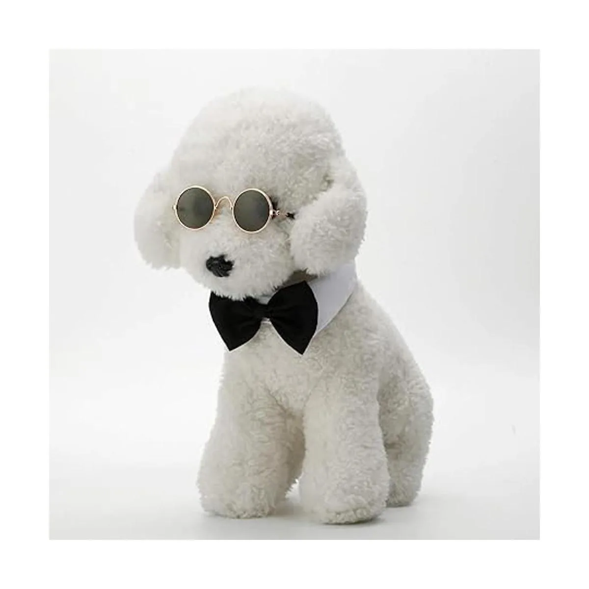 Pajarita para mascotas ajustable cuello formal corbatín