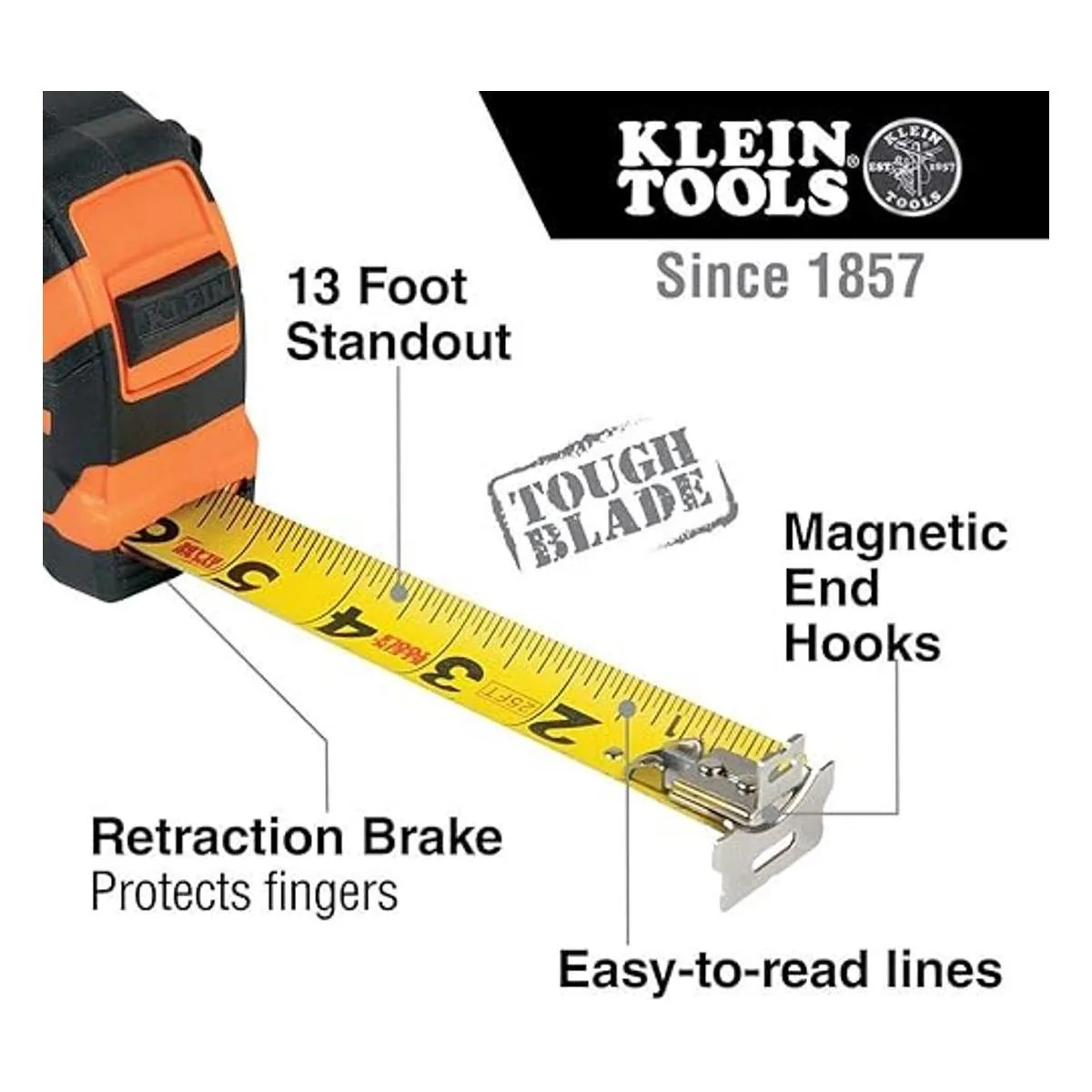 Klein Tools Cinta métrica 9216 cinta métrica resistente_2