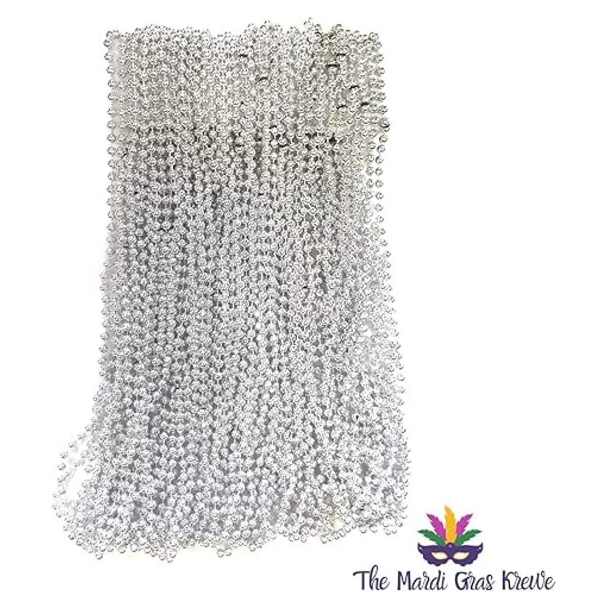 Cuentas de Mardi Gras de plata de 33 pulgadas 0.276 in 6_2
