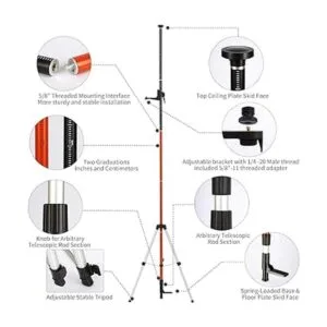 Poste telescópico poste telescópico de soporte de nivel_3