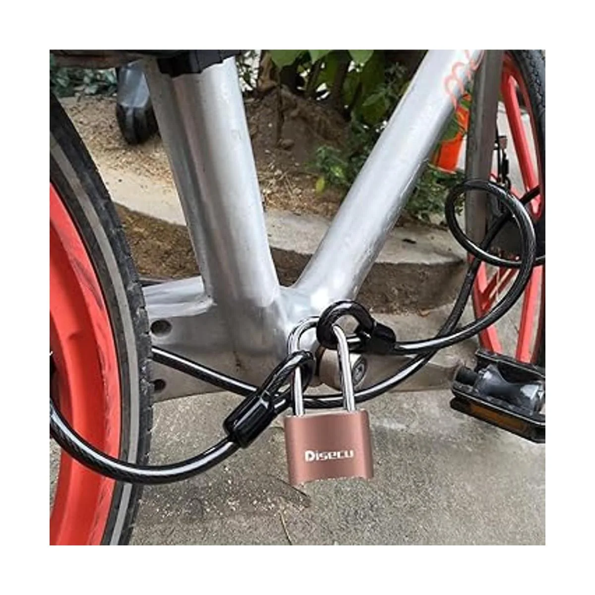 Disecu Candado de combinación resistente de 4 dígitos de_6