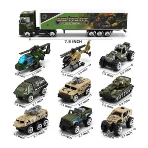 Juego de 26 piezas de camión militar con soldado para