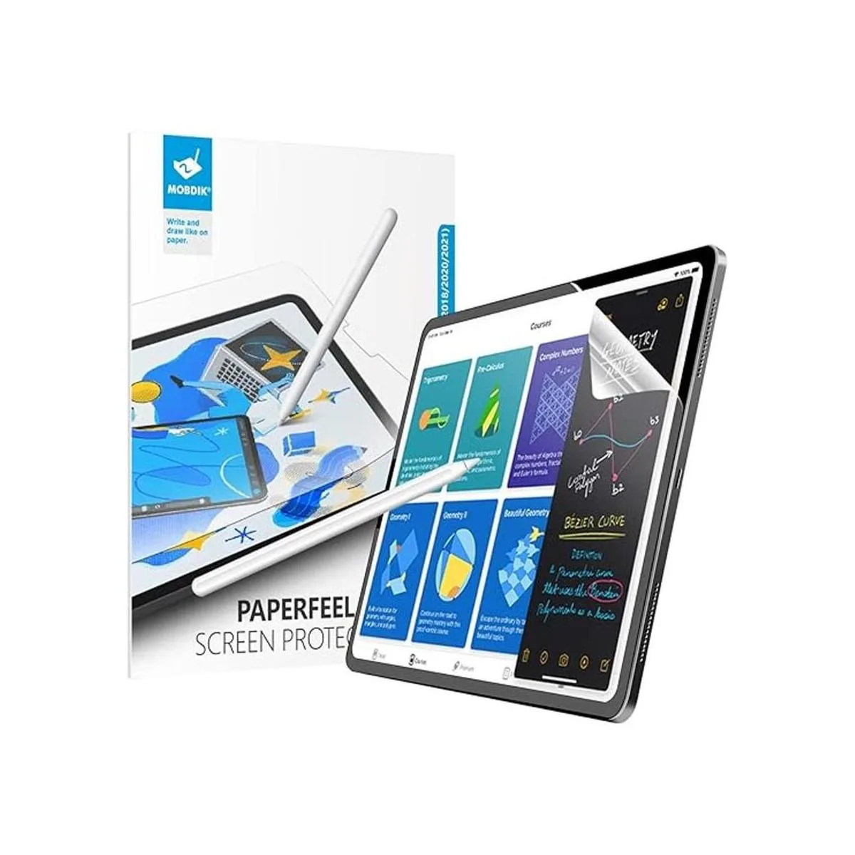 MOBDIK Paquete de 2 protectores de pantalla Paperfeel_1