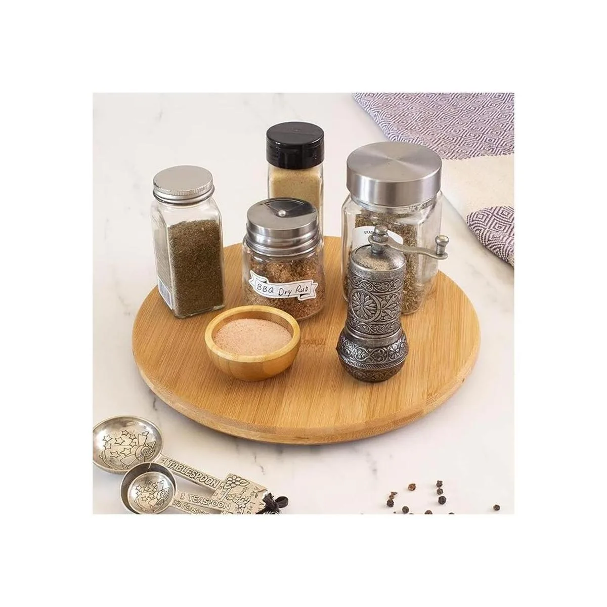 TB Home Base giratoria Lazy Susan de bambú