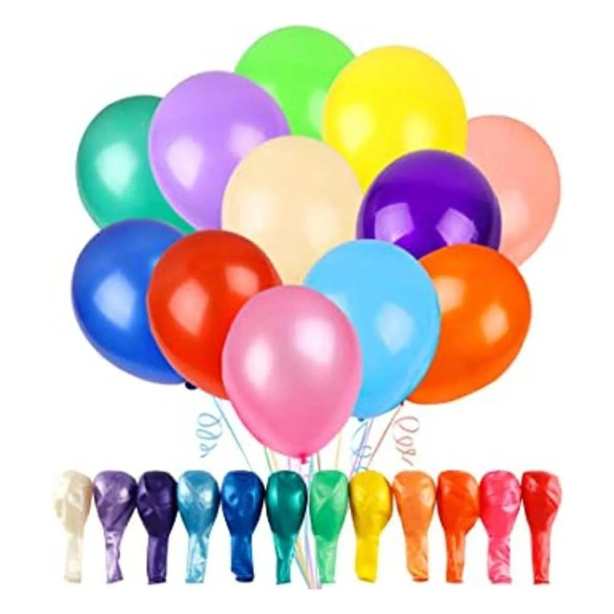 RUBFAC 120 globos de látex de arcoíris de 12 pulgadas 12_1