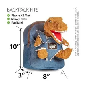 Naturally KIDS Mochila pequeña de dinosaurio juguetes de_4