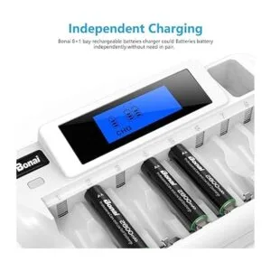 BONAI 81 Bay AA Battery Charger with LCD Display for_6