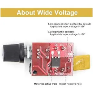 Controlador de velocidad de motor RioRand DC 3 V 6 V 12 V